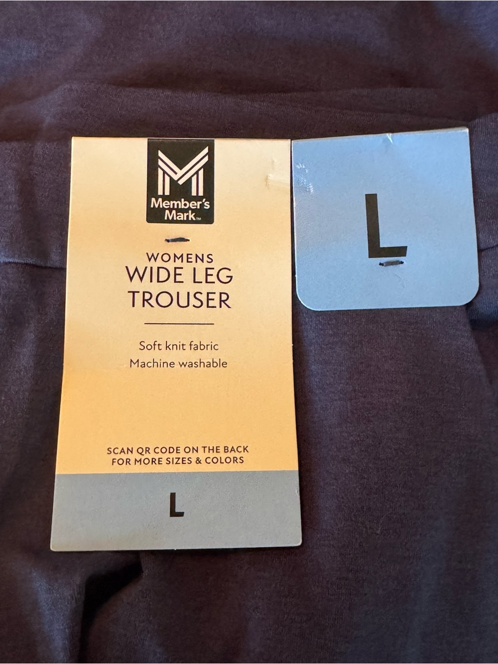 Members Mark dark blue wide leg trousers large nwt - Picture 3 of 4